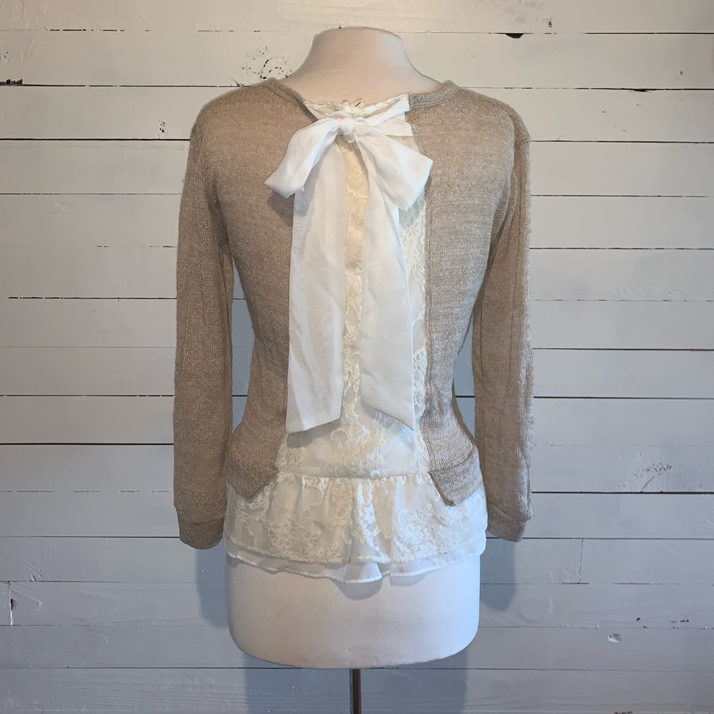 FITS LIKE A S/M! Super Cute Sweater with Lace Back